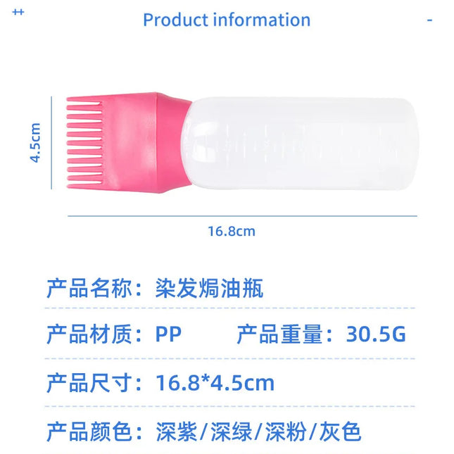 Hair Oil Dispenser Bottle Root Comb Applicator Dispenser For Hair Oil Reusable Scalp Massager Shampoo Brush Dye Hair Tool For