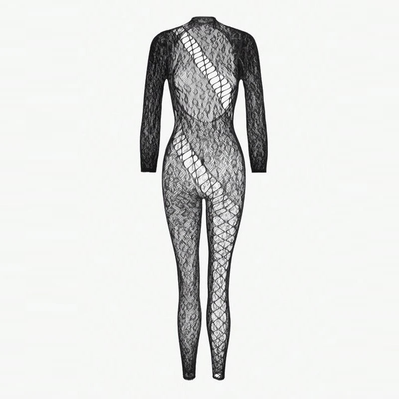 Crotchless Sex Bodysuits Transparent Bodystocking Hollow Bold Body Suit Backless Pantyhose Erotic Costumes Sexy Fishnet Lingerie