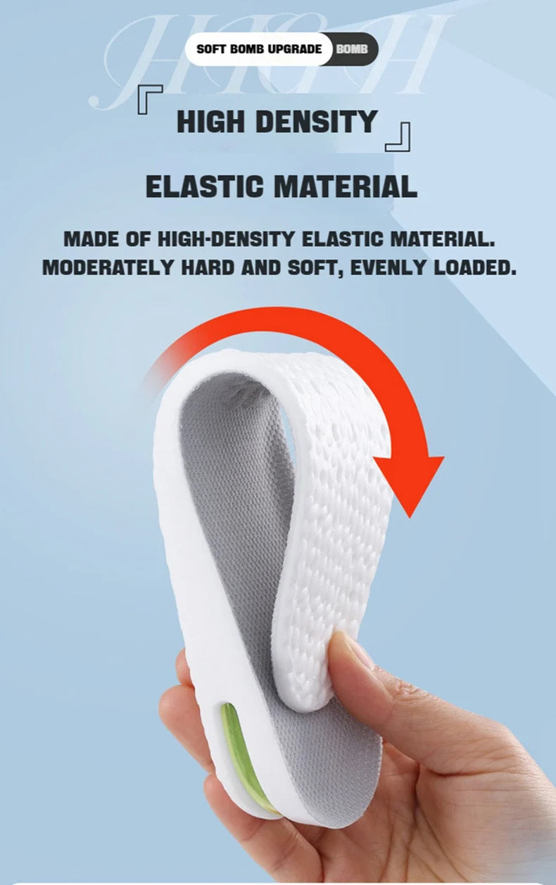 1Pair Height Increase Insole for Feet Comfort Plantar Fasciitis Shoes Insoles Men Women Sports Air Shock Absorbing Shoe Pads