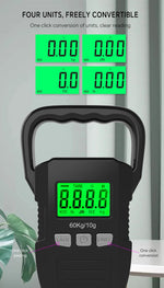 Digital Weight Scale 60kg 10g Electronic Luggage Hanging Scale USB Charging LCD Fishing Weighing Balance