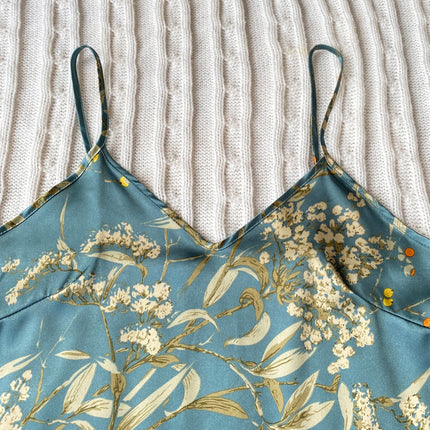 Elegant Floral Print Cami Tops   Ruffle Hem Shorts Pajama Set  Women's Sleepwear   Loungewear