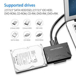SATA/IDE to USB 3.0 Adapter Hard Drive Adapter Cable Converter for 2.5/3.5 Inch SATA and IDE HDD Support 6TB For PC Macbook