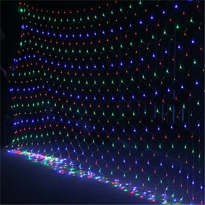 EU plug 1.5x1.5M 2x3M Christmas Garlands LED String Christmas Net Light Fairy Xmas Party Garden Wedding Decoration Curtain Light