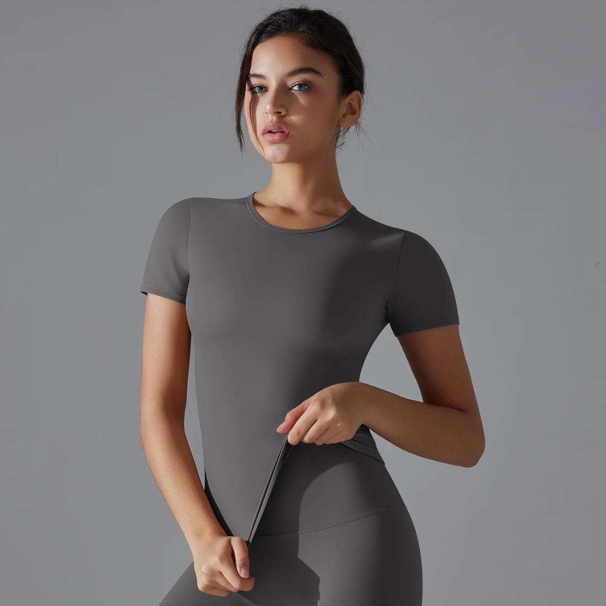 Yoga Vest Training Fitness Top Windproof Running Suit Solid Colour Cycling Fitness Quick Dry Women's Sweatshirt