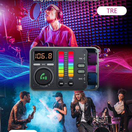 LENCENT Bluetooth 5.3 Car FM Transmitter, Hi-Fi Treble & Bass Music Player, PD20W QC18W Fast Car Charger, Radio Bluetooth Car Ad