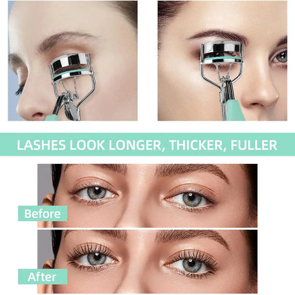 Pro Eyelash Curlers Make up Eye Curling Beauth Tool Cosmetic Clip with Comfort Grip (Pink, Blue) Creates Eye-Opening & Lifted La