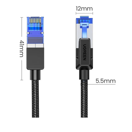 UGREEN CAT8 Ethernet Cable 40Gbps 2000MHz CAT 8 Networking Cotton Braided Internet Lan Cord for Laptops PS 4 Router RJ45 Cable