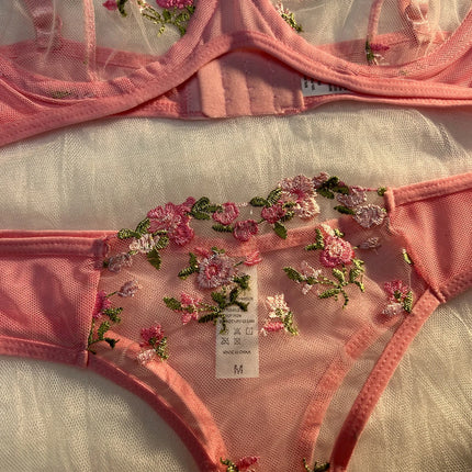 Sexy Lingerie Fancy Lace Eroticу Set Woman 2 Pieces Transparent Women's Underwear Embroidery Erotic Beautiful Bra And Panty Sets