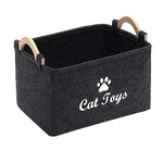 Felt Pet Toy Box Cat and Dog Toy Storage Box Pet Box Toy Storage Box, Suitable for Organizing Pet Supplies Collar Accessories