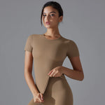 Yoga Vest Training Fitness Top Windproof Running Suit Solid Colour Cycling Fitness Quick Dry Women's Sweatshirt