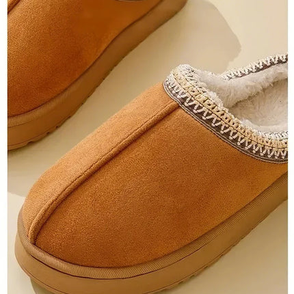Winter Bohemian Style Indoor Fluffy Slippers with Anti-Slip and Warm Design for Comfortable Feet