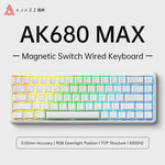 AJAZZ AK680 MAX Magnetic Switch Mechanical Keyboard 60% Rapid Trigger 0.01mm 8K/1K Return 68 keys Wired/Wireless Gaming Keybaord