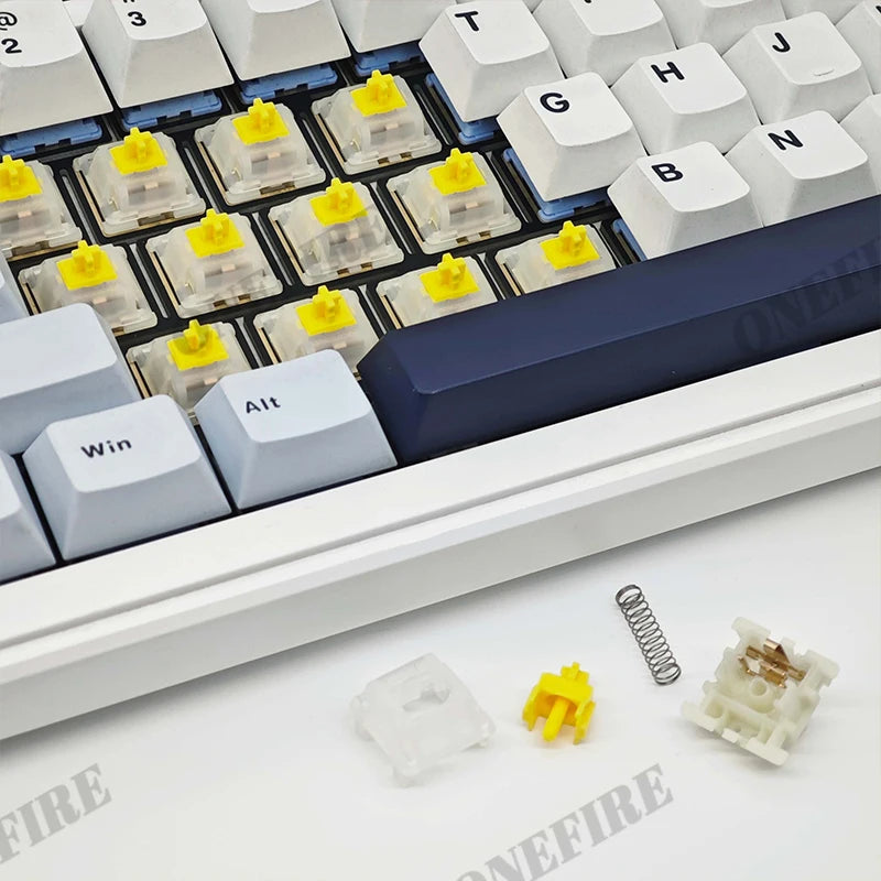 Gateron Milky Pro Switches Milky Yellow Pro Red Linear Pre Lubed Switch SMD RGB Mx Stem Switch for Mechanical Keyboard 5pin POM