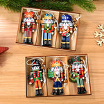 Christmas Nutcracker Soldier Wooden Pendant Xmas Tree Hanging Ornaments 2024 Navidad Decoration for Home 2025 New Year Gifts