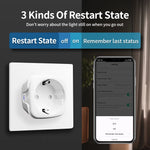 Tuya WIFI Smart Socket EU 16A/20A Wifi/Zigbee Smart Plug With Power Monitoring Smart HomeVoice Control Support Google Home Alexa