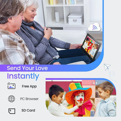 Digital Picture Frame10.1 Inch 32G WiFi Photo Frame 1280x800 HD IPS Touch-screen Auto Rotation Photo Sharing Via APP Decorative