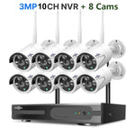 Hiseeu 3/5MP WiFi CCTV Camera Security System IR Night Vision Bullet Camera Set 10CH NVR Wireless CCTV Surveillance System