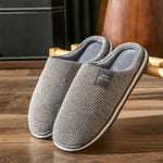 2024 Trend Men Slippers Winter Warm Cotton Slippers Male Flats Soft Non-slip Slides Household Indoor Slippers Large Size 40-51