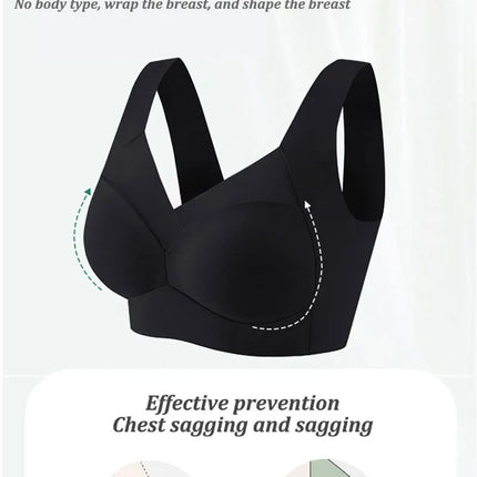 Women Sexy Bra Full Cup Brassiere Female U Back Underwear Lace Splicing Pespective Bralette V Neck Intimates Lingerie Large Size