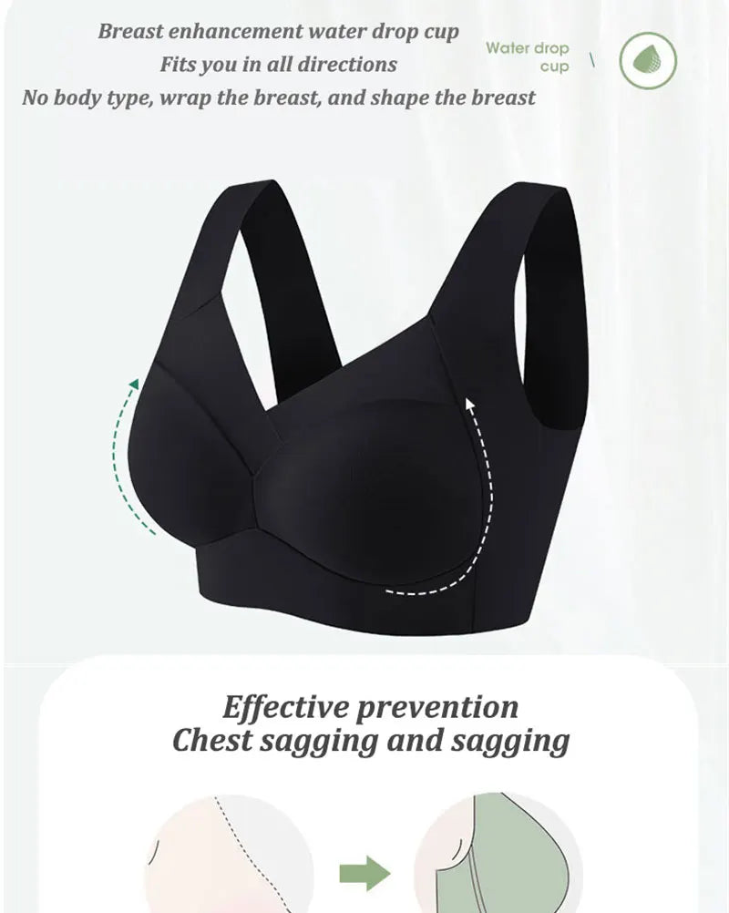 Women Sexy Bra Full Cup Brassiere Female U Back Underwear Lace Splicing Pespective Bralette V Neck Intimates Lingerie Large Size