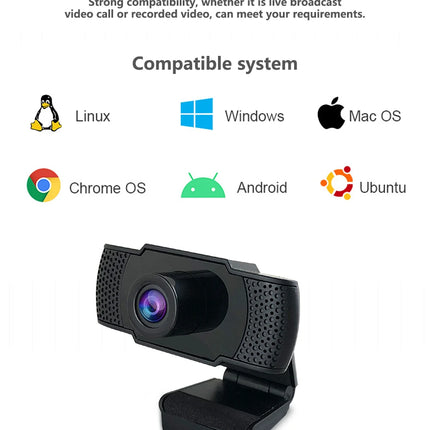 New 1080P Webcam Full HD Web Camera With LED Fill Light Microphone USB Plug Web Cam For PC Computer Mac Laptop Desktop Camera