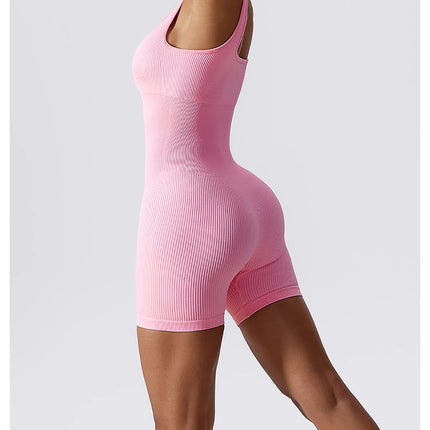 High Elastic Integrated Tight Fitting Jumpsuit Aerial Beauty Back Yoga Suit Seamless Jumpsuit for Women