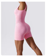 High Elastic Integrated Tight Fitting Jumpsuit Aerial Beauty Back Yoga Suit Seamless Jumpsuit for Women