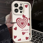 Lovely Rainbow Love Heart Soft Silicone Case for iPhone 14 15 Pro Max 13 12 11 X XS XR 7 8 Plus SE 2020 Shockproof Back Cover