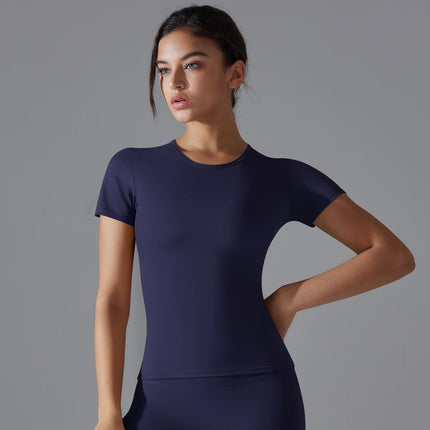 Yoga Vest Training Fitness Top Windproof Running Suit Solid Colour Cycling Fitness Quick Dry Women's Sweatshirt