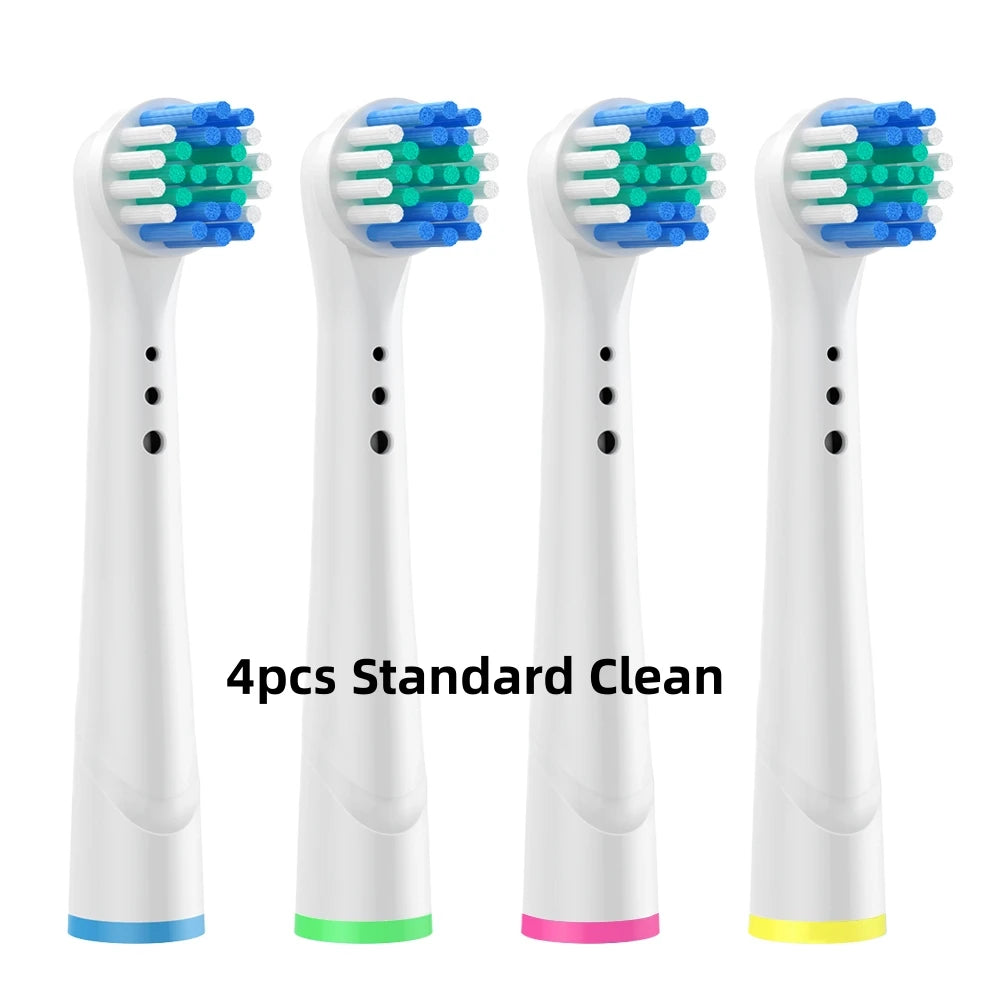 4/8PCS Replacement Brush Heads for Oral B Electric Toothbrushes Floss Cross Action 3D Pro White Precision Standard Daily Clean