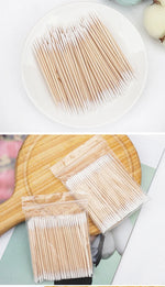 100/300 Pcs Disposable Ultra-small Cotton Swab Brush Lint Free Micro Wood Makeup Brushes Eyelash Extension Glue Removing Tools