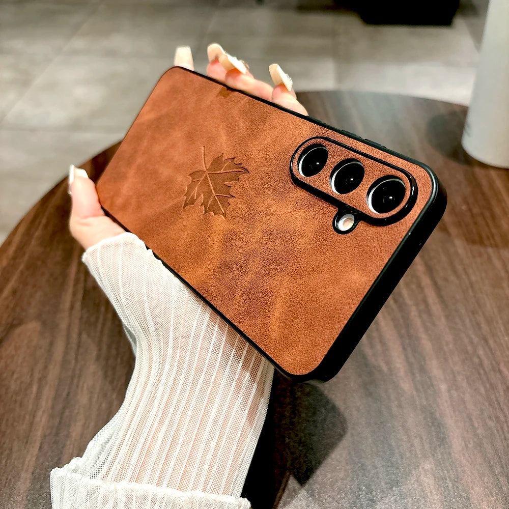 Retro Leather Case For Samsung Galaxy S25 A55 A54 A52 A53 A15 A56 A35 5G S24 S23 S22 S21 Ultra Plus FE Note 20 S24FE S 25 over