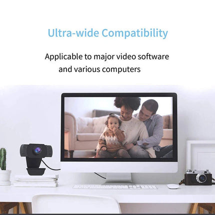 New 1080P Webcam Full HD Web Camera With LED Fill Light Microphone USB Plug Web Cam For PC Computer Mac Laptop Desktop Camera