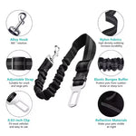 Dog Car Safety Belt Dog Safety Belt with Damping Belt and Reflective Line Adjustable Length Suitable Any Dog