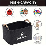 Felt Pet Toy Box Cat and Dog Toy Storage Box Pet Box Toy Storage Box, Suitable for Organizing Pet Supplies Collar Accessories