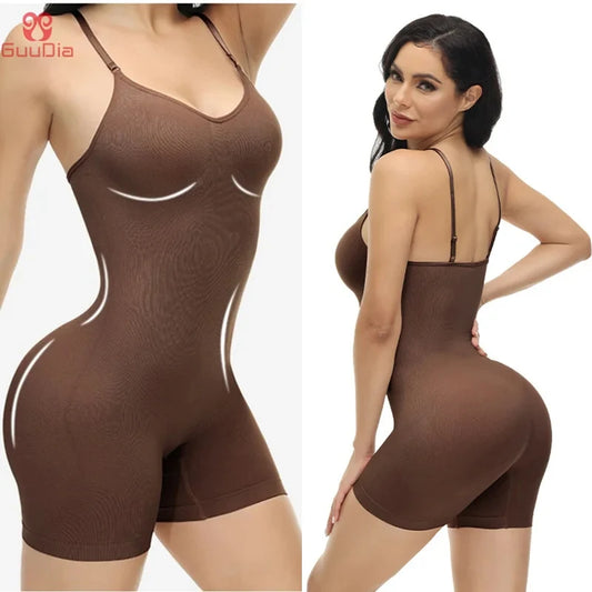 Pop Closets Upgrade Fabric Bodysuit Shapers Spandex Compress Elastic Body Shaper Suits Open Crotch Compression Smooth Shapewear