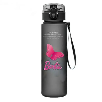 Barbie 560ML Water Cup Portable Plastic Cartoon  Adult Outdoor Large Capacity Children's Sports Water Bottle Drinking Girl Gifts