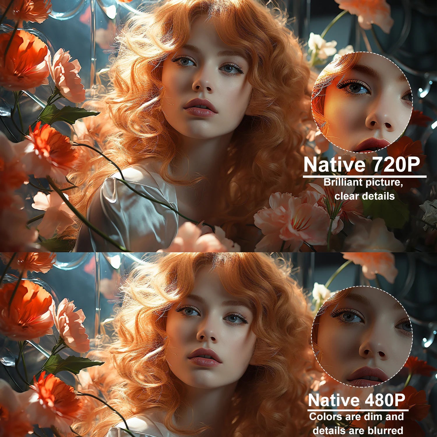 Magcubic HY300 Ultra Portable Projector with Speaker Electronic Focus 4K 300ANSI