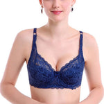 New Sexy Floral Lace Bras Women Summer Thin Push Up Brassiere Solid Color Comfort Breathable Underwear Female Fashion Lingerie
