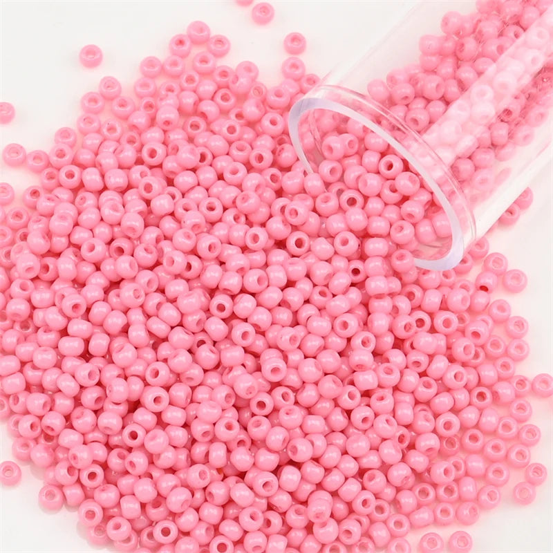 12Grams/Tube 2mm Metallic Seed Beads Japanese Round Glass Seedbeads For DIY Needlework Dress Adornment Sewing 1200pcs