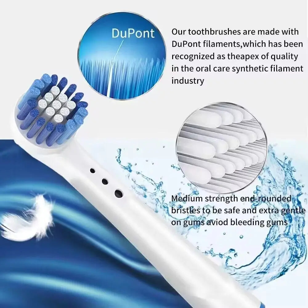 4/8PCS Replacement Brush Heads for Oral B Electric Toothbrushes Floss Cross Action 3D Pro White Precision Standard Daily Clean