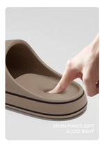 Feslishoet Women Letter Slippers Beach Slides Solid Color Mens Thick Sole Indoor Bathroom Anti Slip Shoes Summer Couple Sandals