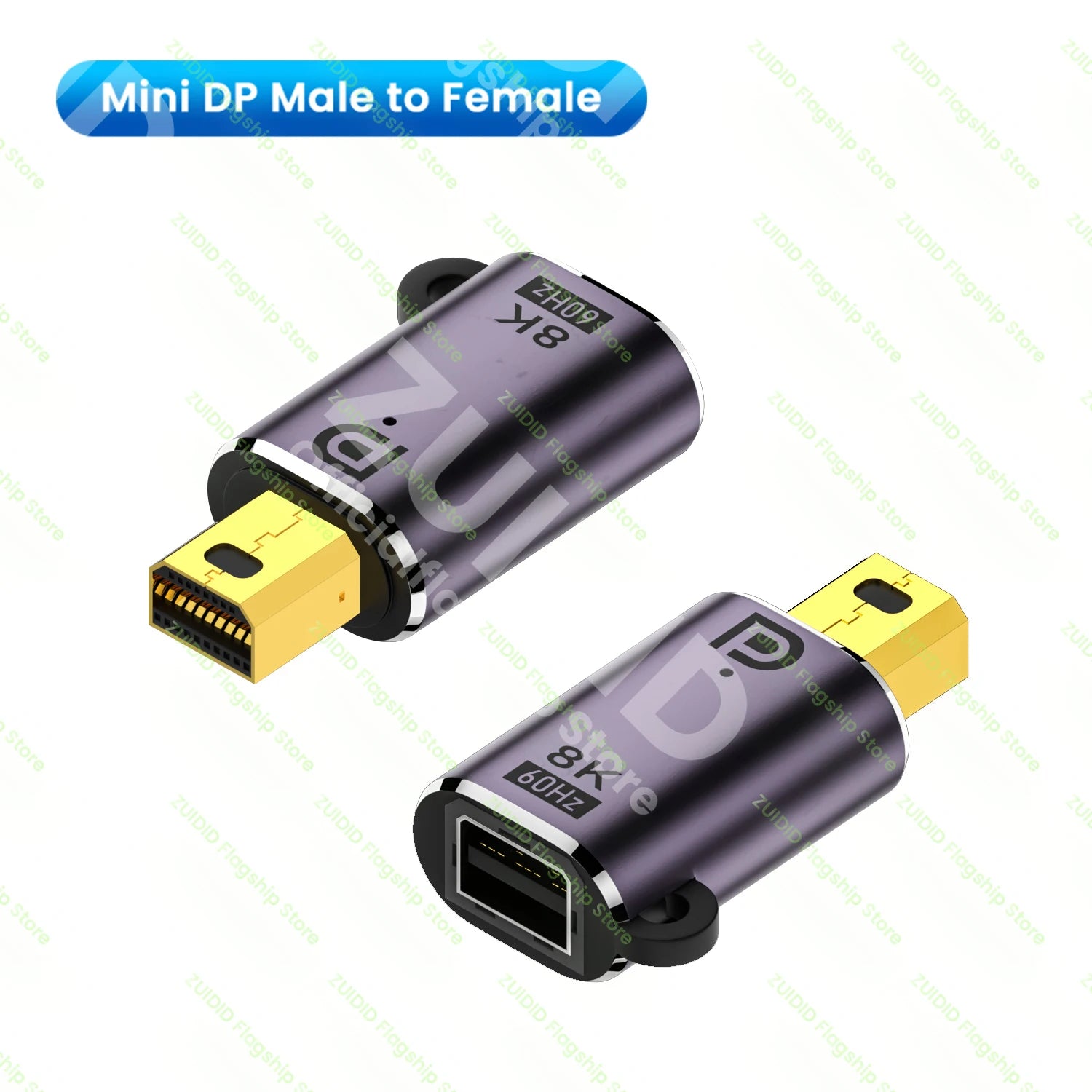 Mini DP to Displayport 1.4 Adapter Converter 8K@60Hz Bi-Directional DP to Mini DP Male to Female Cable Extender for MacBook Pro