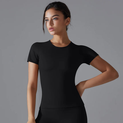 Yoga Vest Training Fitness Top Windproof Running Suit Solid Colour Cycling Fitness Quick Dry Women's Sweatshirt