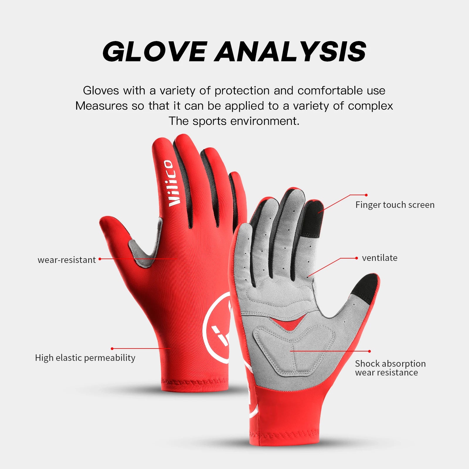 Touch Screen Long Full Fingers Half Fingers Gel Sports Cycling Gloves MTB Road Bike Riding Racing Women Men Bicycle Gloves