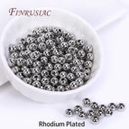 Rhodium Plated / 6mm- 20 pcs