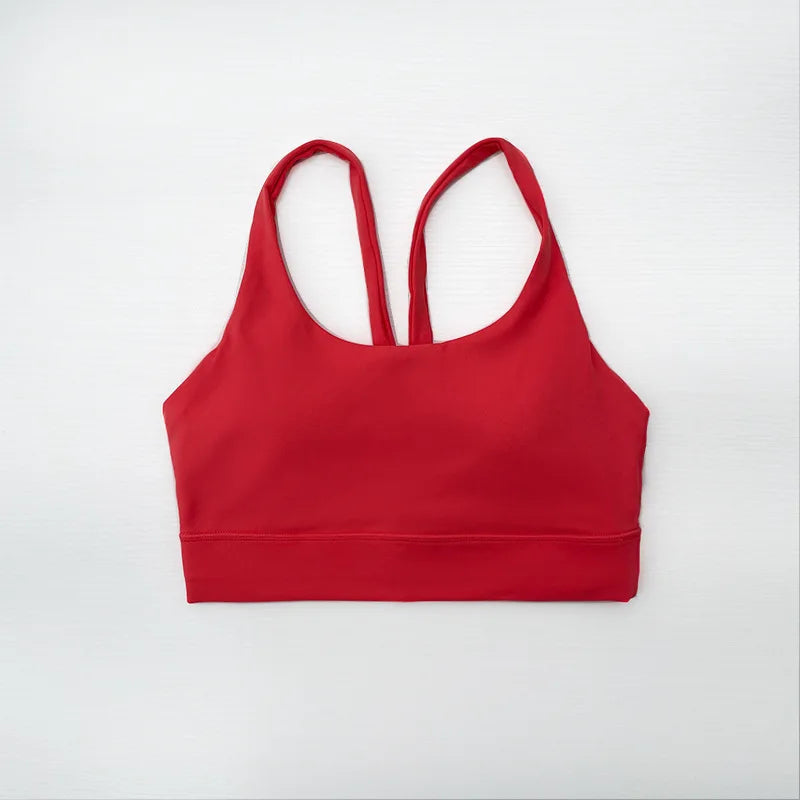 lulu Same Style Yoga Sports bra Women's High-intensity Shock-proof Fitness bra Simple Beautiful Back Fashion Yoga bra