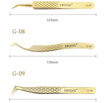 DIYDAY Anti-slip Eyelash Extension Tweezers Stainless Steel Fiber Tip Lashes Precision Tweezer for Makeup Tools