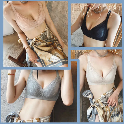 8cm Thickened Non-empty Cup Underwear Small Chest Gather Anti-sagging Hand-cup Bra Adjustable Bra Women