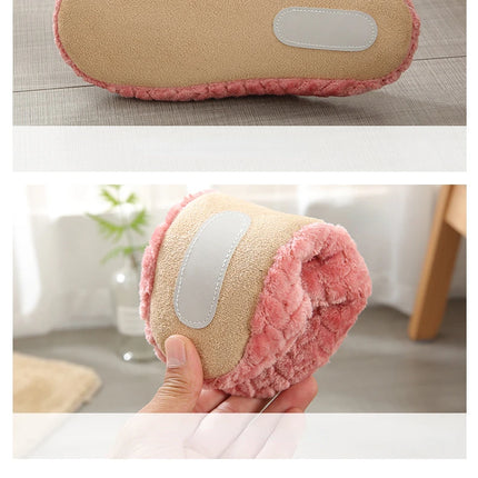 Women Winter Home Fur Slippers Cartoon Cat Non-Slip Soft Warm House Indoor Bedroom Men Couples Boys Girl Memory Foam Floor Shoes